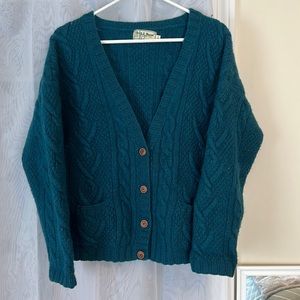 L.L. Bean 100% Pure Wool Cardigan